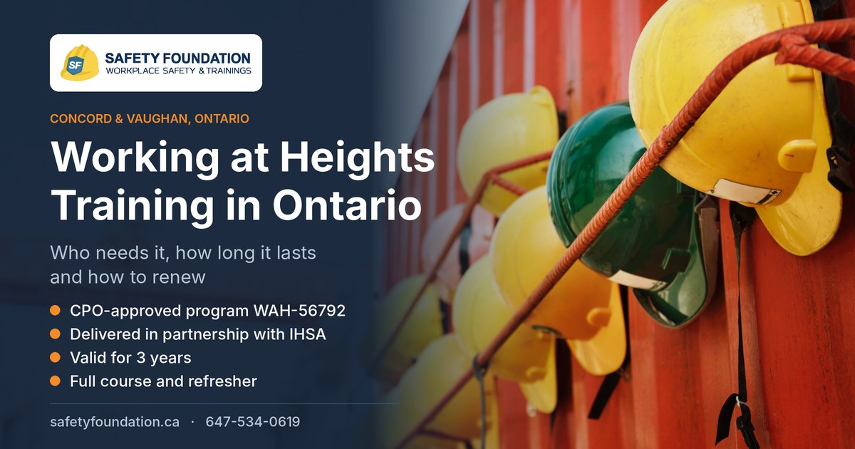 working at heights training ontario